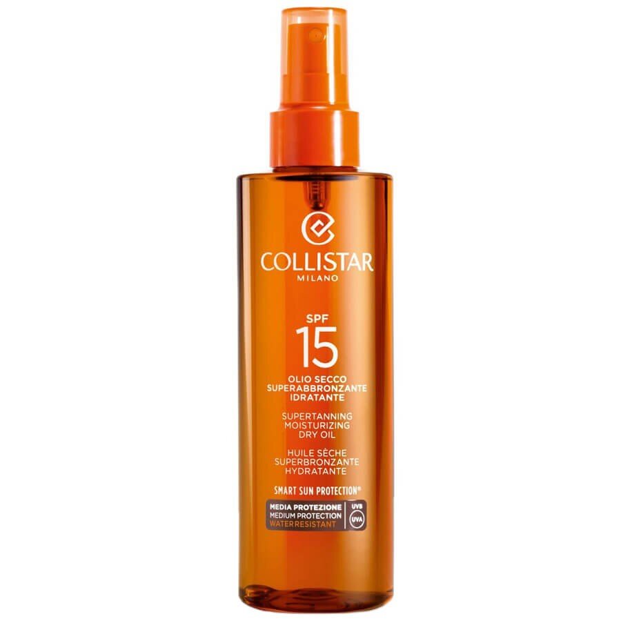 Collistar Supertanning Dry Oil SPF15 Krema Za Obraz Zaščito Pred Soncem 200 ml