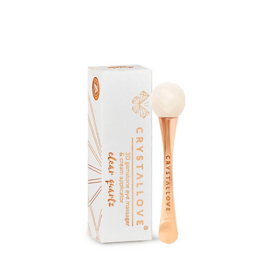 Crystallove 3D Clear Quartz Eye Massager Masažer Obraza 1 kos