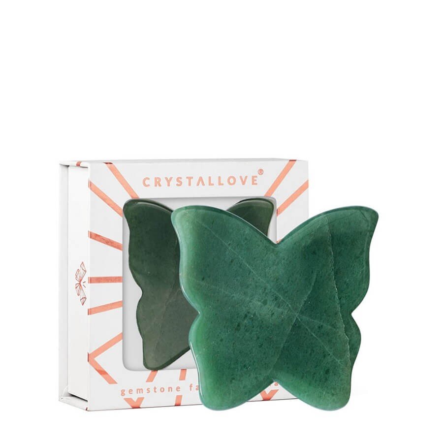 Crystallove Butterfly Aventurine Gua Sha Masažer Obraza 1 kos