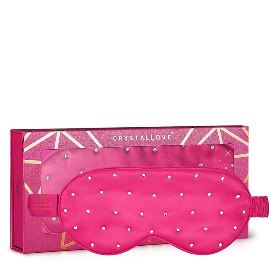 Crystallove Crystalized Silk Eye Mask Hot Pink Maska Za Spanje 1 kos