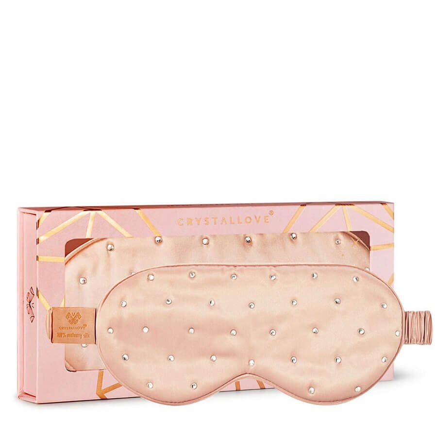 Crystallove Crystalized Silk Eye Mask Rose Gold Maska Za Spanje 1 kos