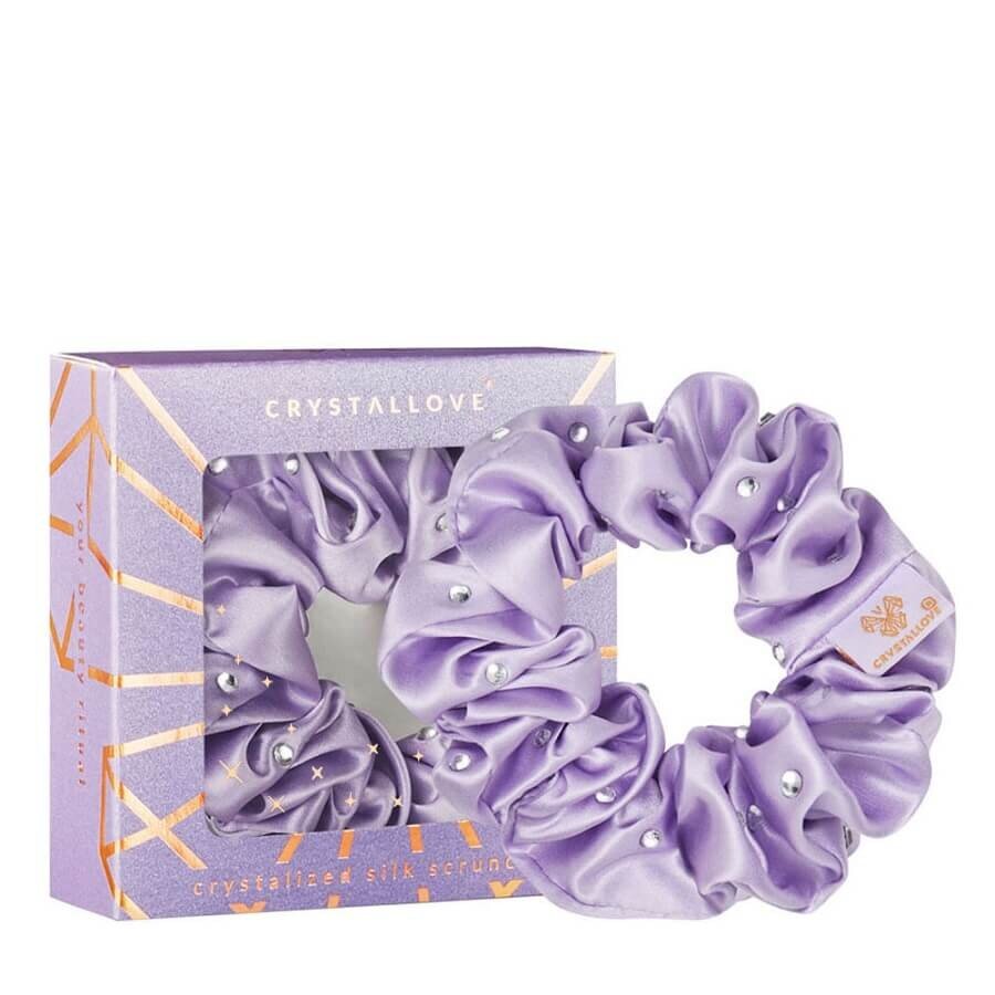 Crystallove Crystalized Silk Scrunchie Lilac Elastika Za Lase 1 kos