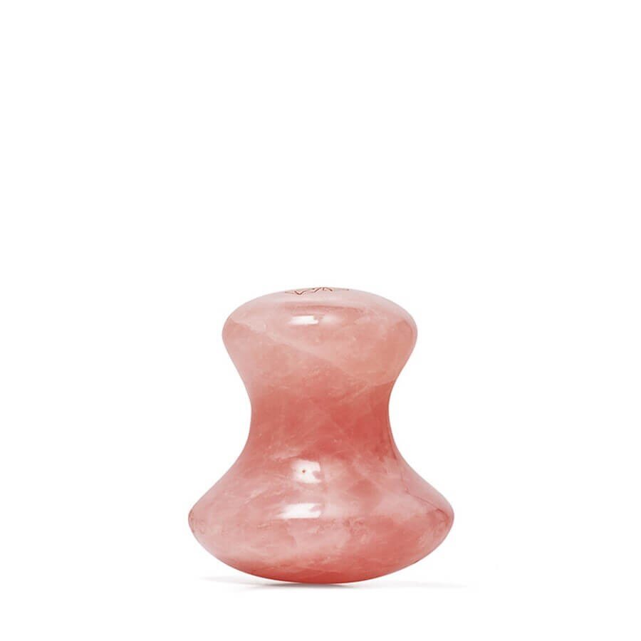 Crystallove Rose Quartz Mushroom Gua Sha Masažer Obraza 1 kos