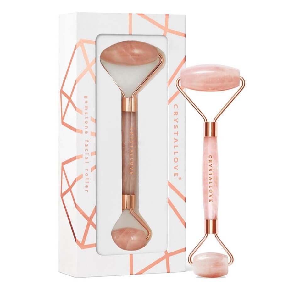 Crystallove Rose Quartz Roller Masažer Obraza 1 kos