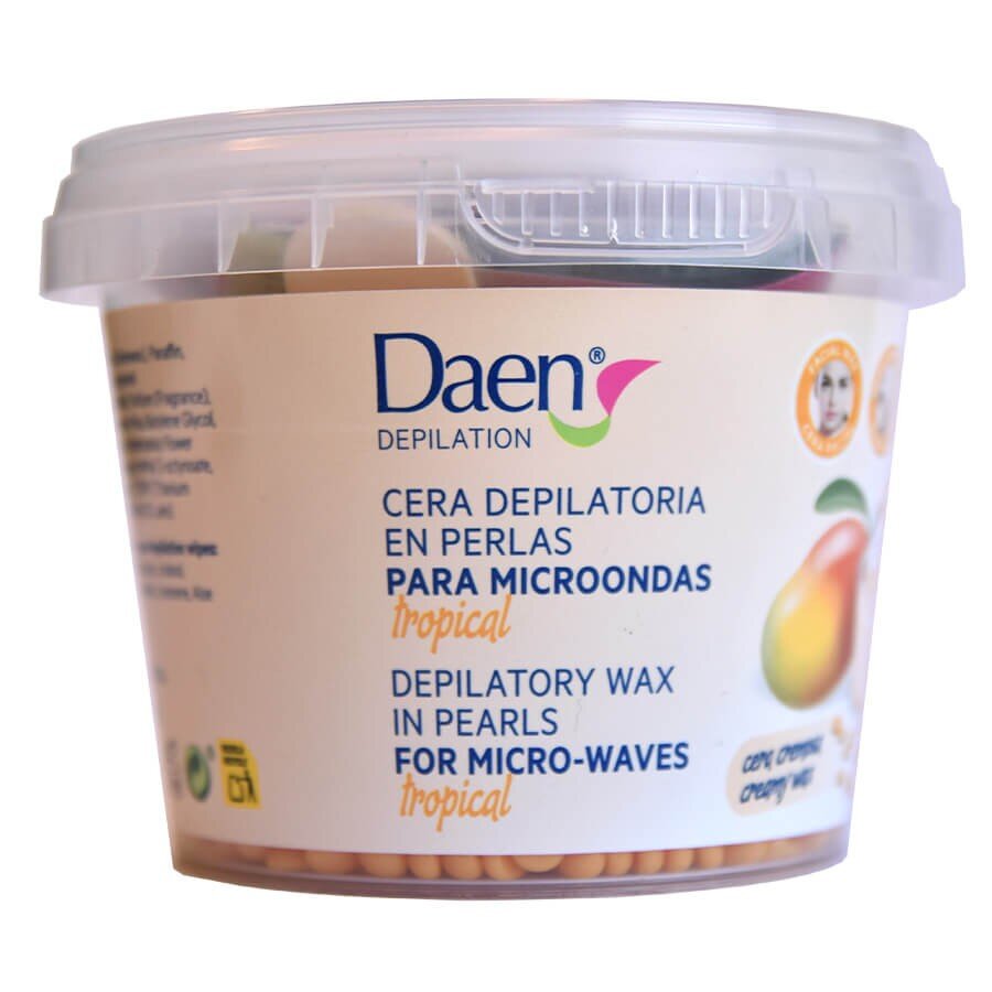 Daen Hot Waxes Creamy Pearl Wax Microwave Tropical Vosek Za Odstranjevanje Dlak Iz Obraza 100 g