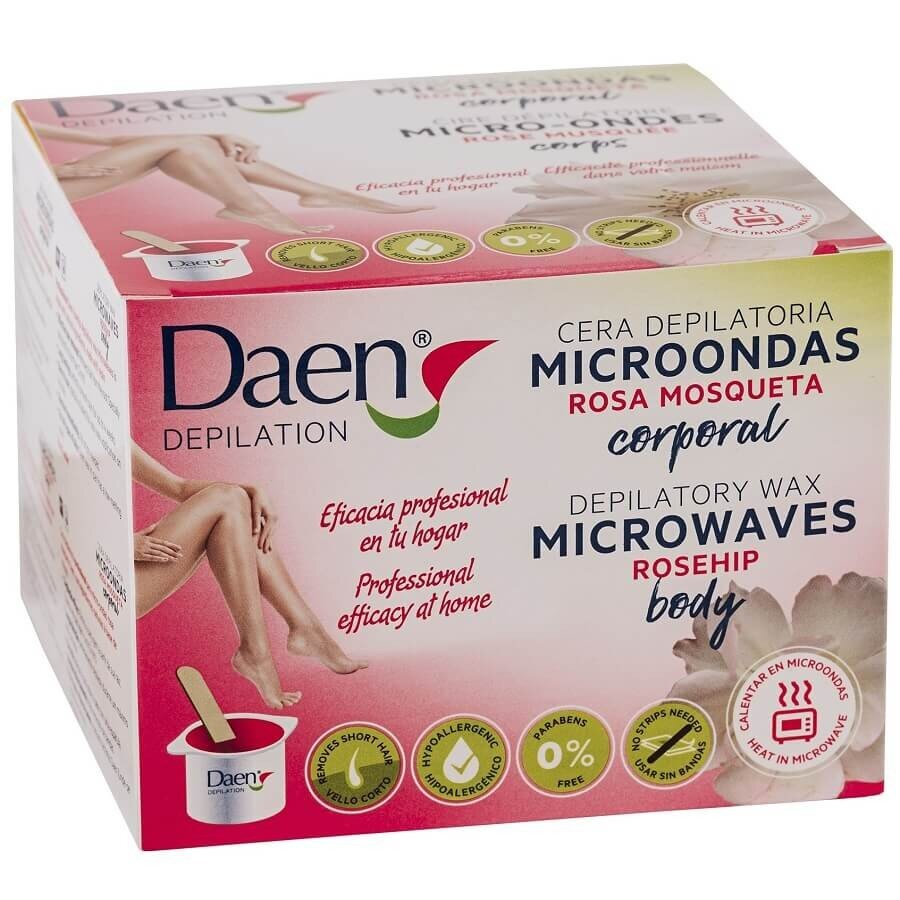 Daen Professional Waxes Microwable Body Wax Rosehip Vosek Za Odstranjevanje Dlak Iz Obraza 300 g