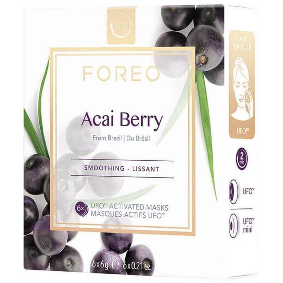 FOREO UFO™ Mask Acai Berry Maska Za Nego Obraza 6 kos