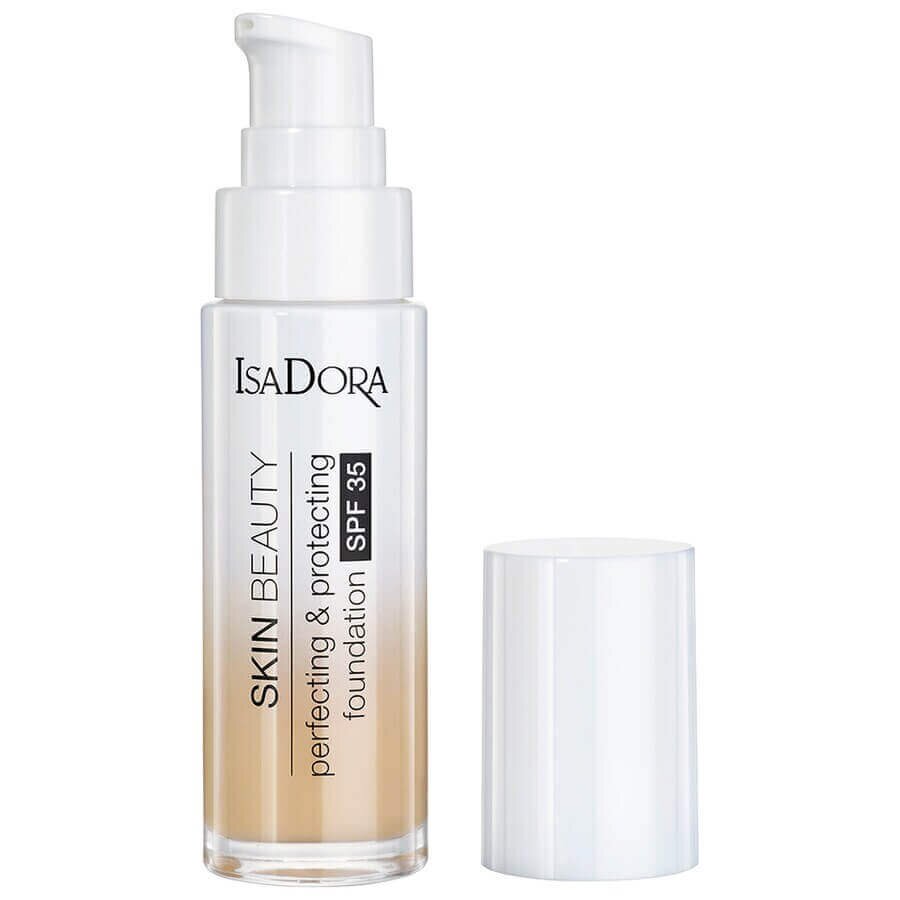 IsaDora Skin Beauty Perfecting & Protecting Foundation SPF 35 Light Honey Tekoča Podlaga 30 ml