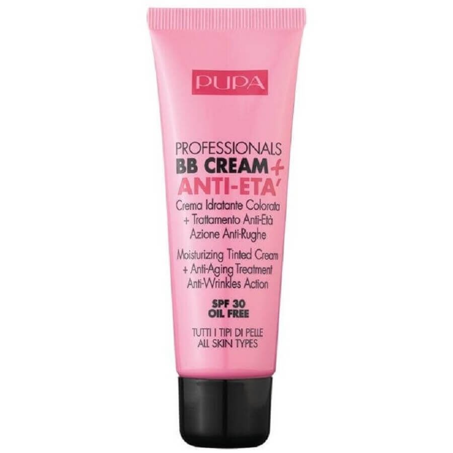 Pupa Professionals BB Cream + Anti Age SPF 30 Nude Obarvana Krema 50 ml