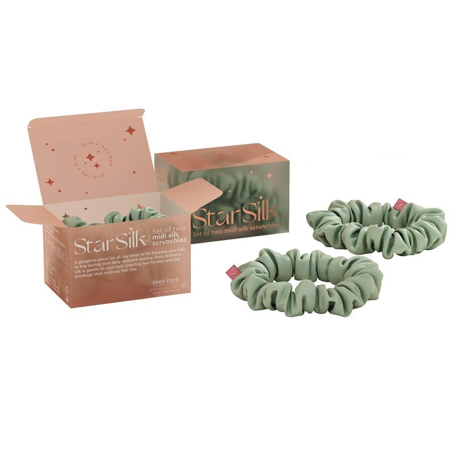 StarSilk Elastike Za Lase Svilena Gumica Green Aurora Elastika 1 kos