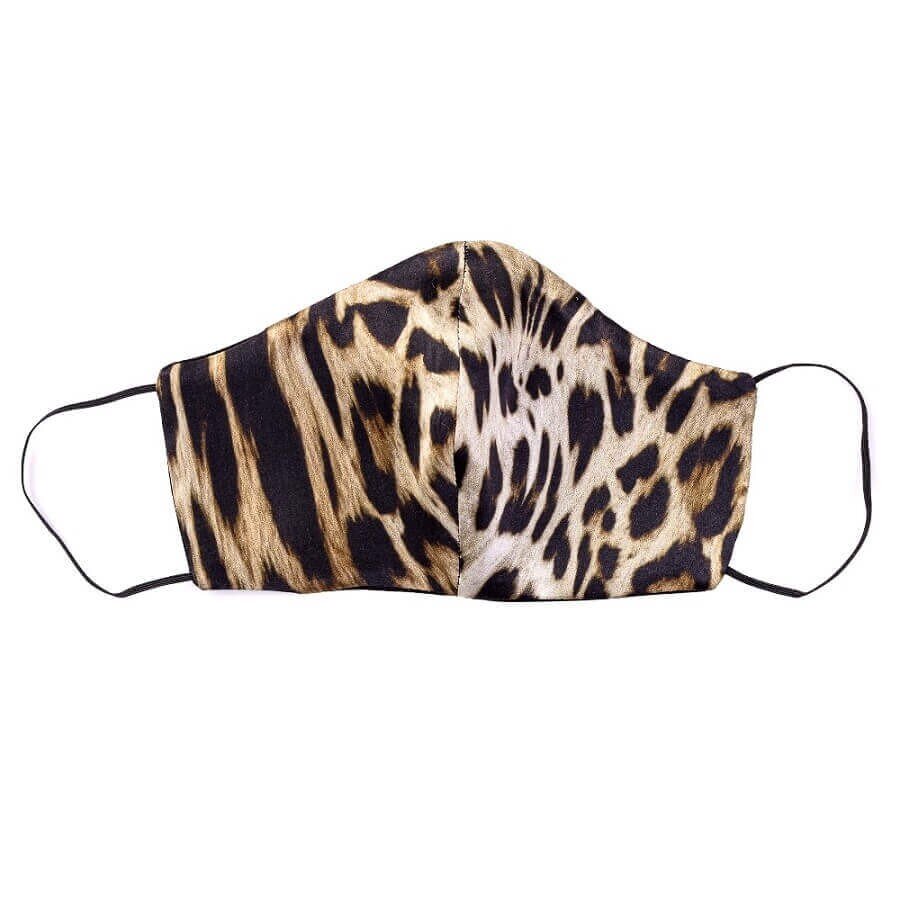 Tie-Me-Up! Silk Mask Animal Print Black Maska Za Obraz 1 kos