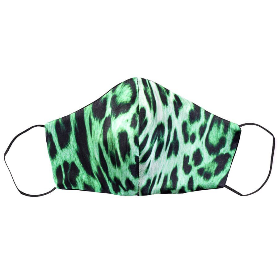Tie-Me-Up! Silk Mask Animal Print Light Green Maska Za Obraz 1 kos