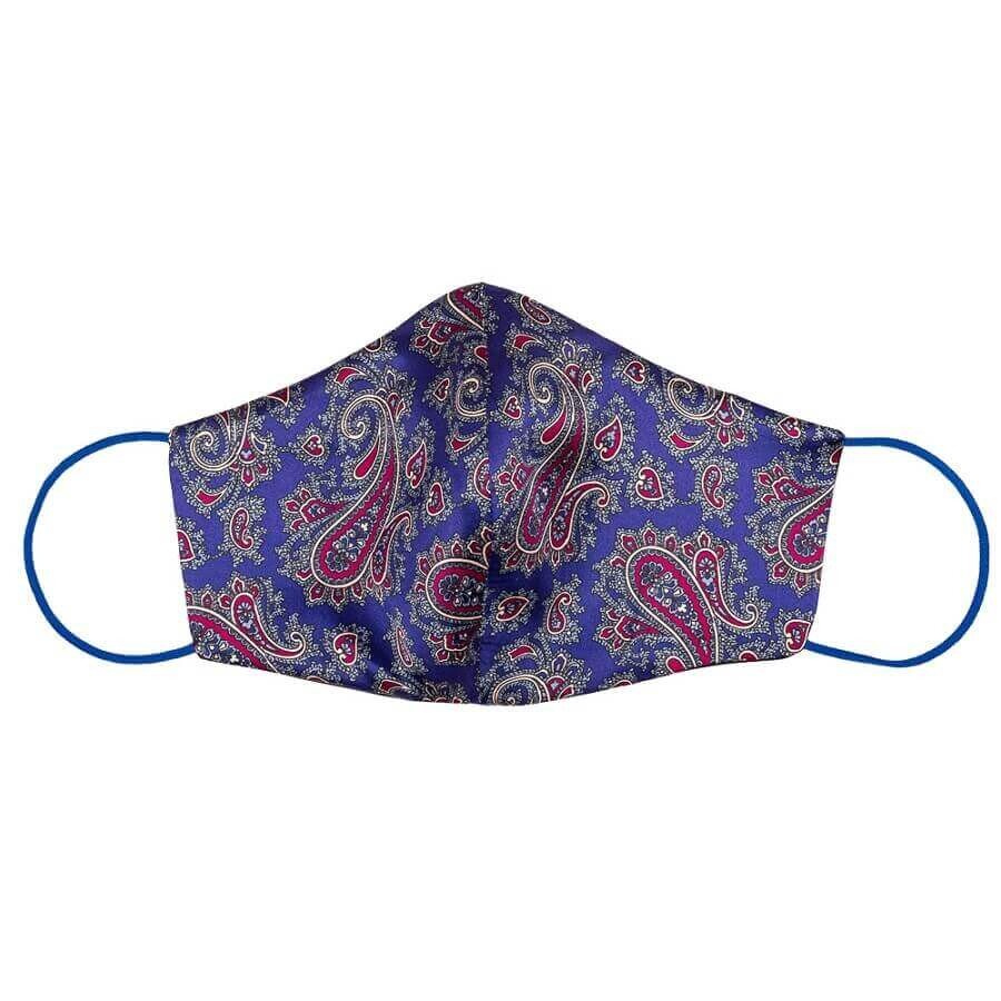 Tie-Me-Up! Silk Mask London Paisley Navy Maska Za Obraz 1 kos