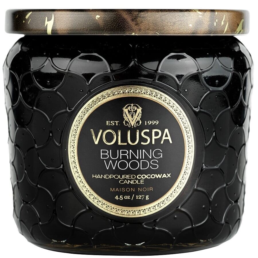 VOLUSPA Burning Woods Petite Jar Candle Dišeča Sveča 127 g