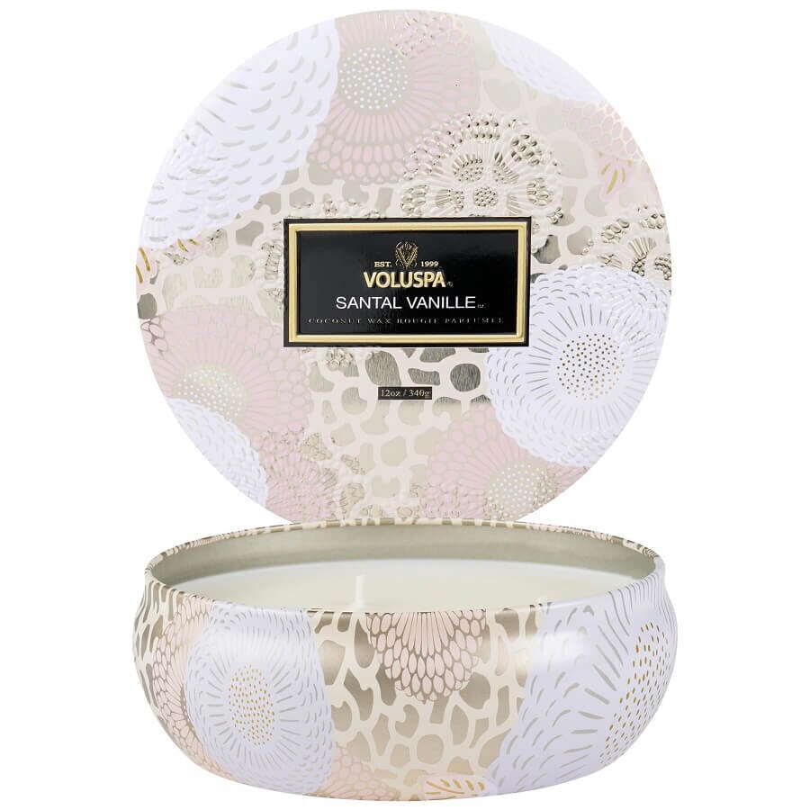 VOLUSPA Santal Vanille 3 Wick Tin Candle Dišeča Sveča 340 g