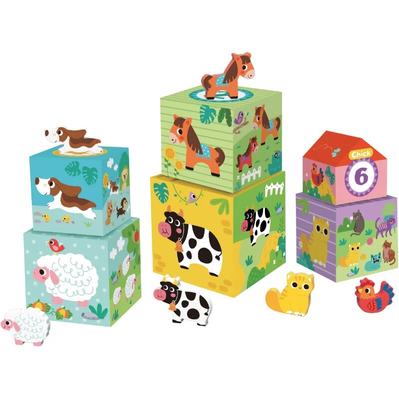 2Kids Toys Animal Blocks kocke 12m+ 12 kos
