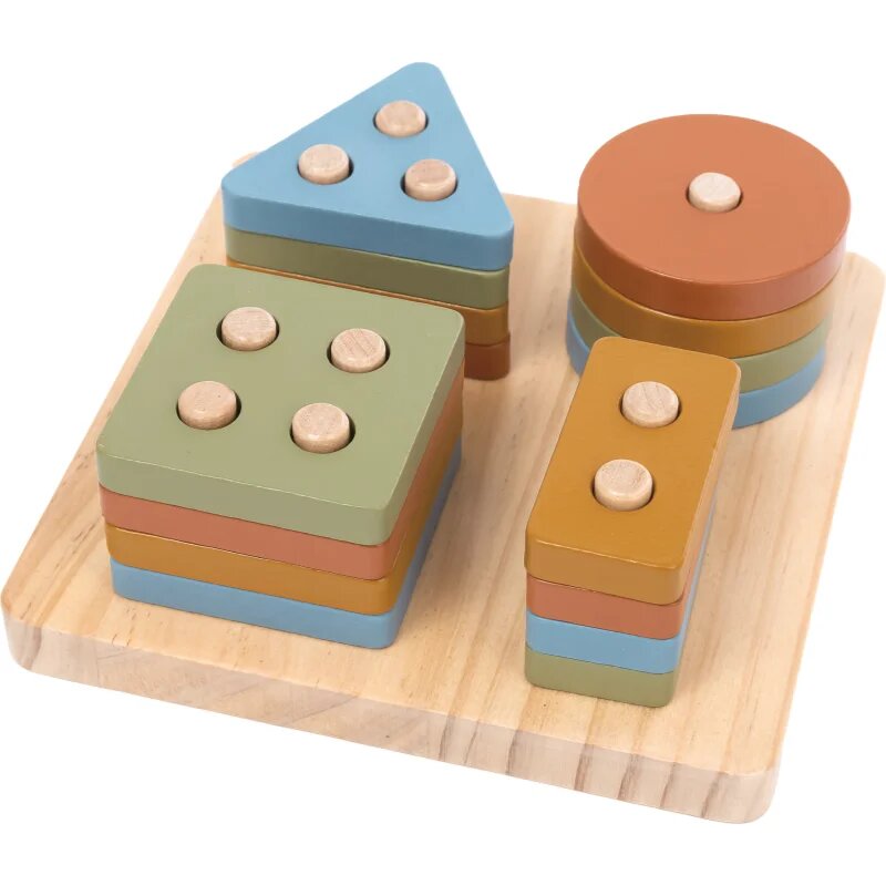 2Kids Toys Colourful Shape Sorter aktivnostna vstavljanka 12m+ 17 kos