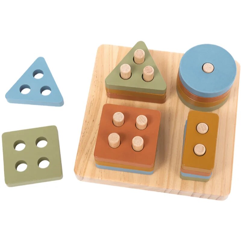 2Kids Toys Colourful Shape Sorter aktivnostna vstavljanka 12m+ 17 kos
