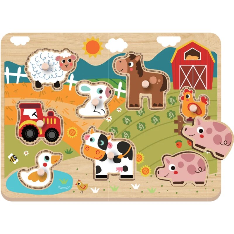 2Kids Toys Puzzle sestavljanka Farm 18m+ 9 kos