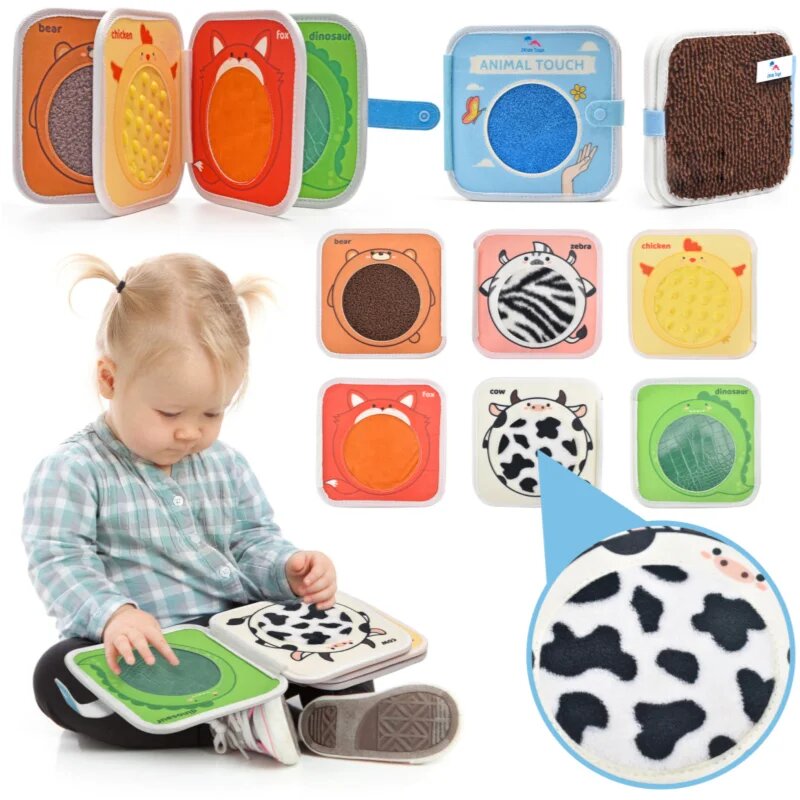 2Kids Toys Sensory Book Animals kontrastna izobraževalna knjiga 1 kos