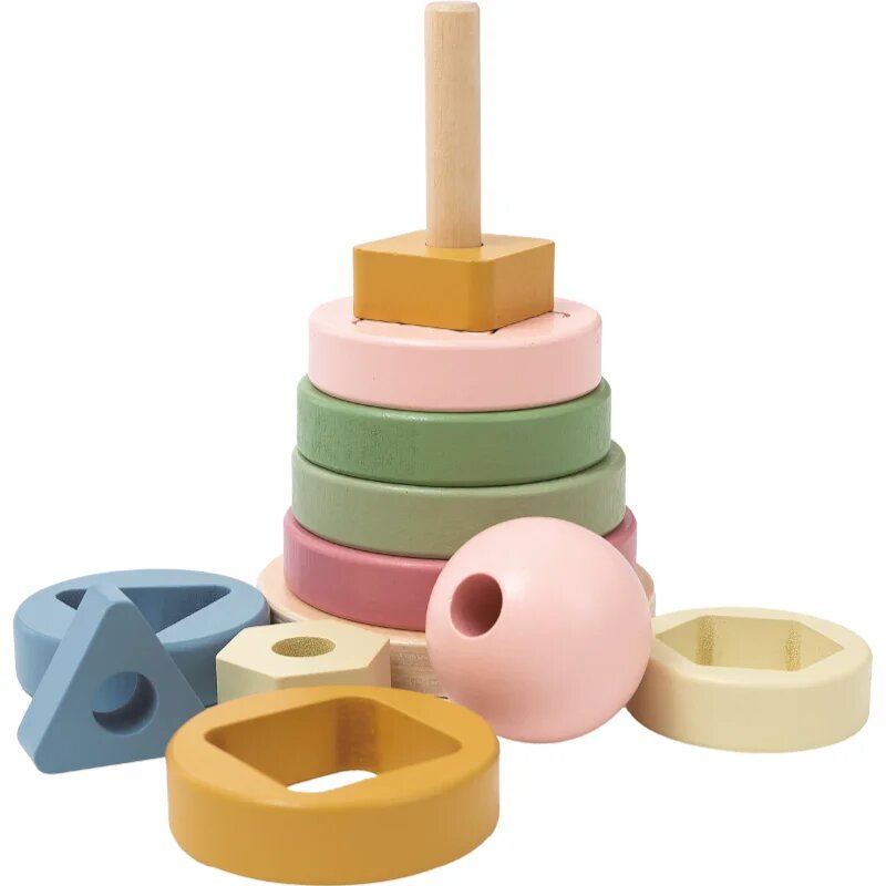 2Kids Toys Stacking Tower Toy natikanka z obročki 12m+ 1 kos