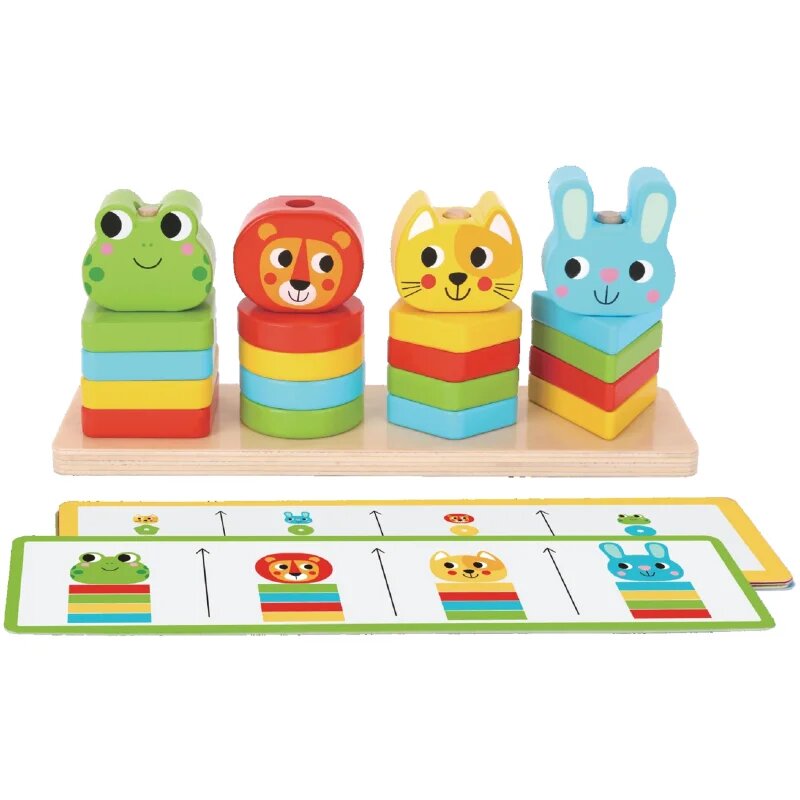 2Kids Toys Wooden Activity Toy Friends aktivnostna igrača iz lesa 18 m+ 27 kos