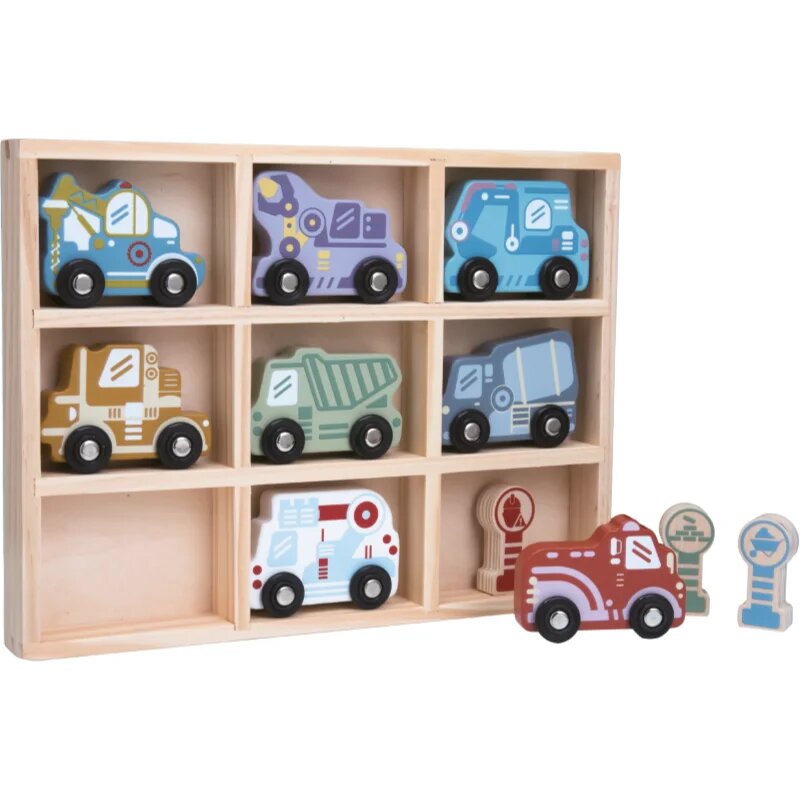 2Kids Toys Wooden Car Set komplet igrač 2y+ 12 kos