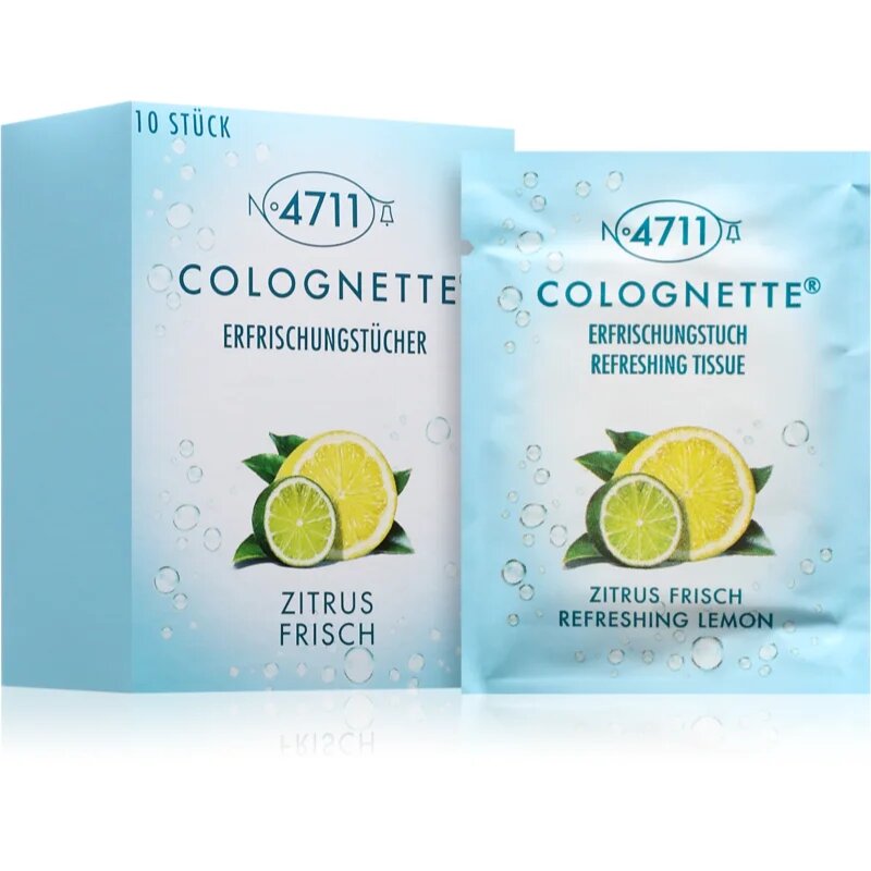 4711 Colognette Wipes osvežilni vlažilni robčki uniseks 10 kos