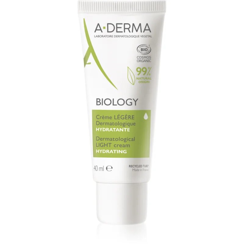 A-Derma Biology lahka vlažilna krema za normalno do mešano kožo 40 ml