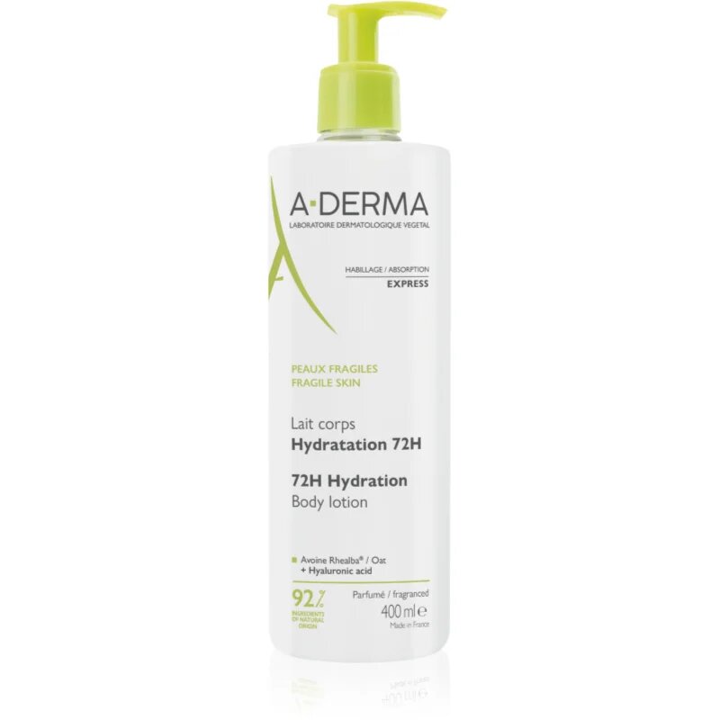 A-Derma Essentials Body Lotion 72h Hydration vlažilni losjon za telo 400 ml