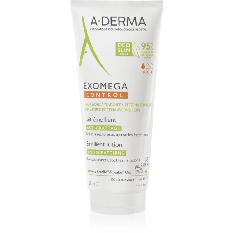 A-Derma Exomega Control Emollient Lotion losjon za telo proti draženju in srbenju kože 200 ml