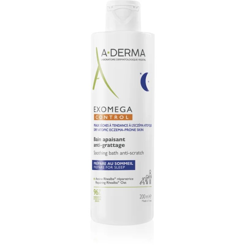 A-Derma Exomega Control Soothing Bath Anti-Scratch pomirjajoča kopel proti draženju in srbenju kože 200 ml
