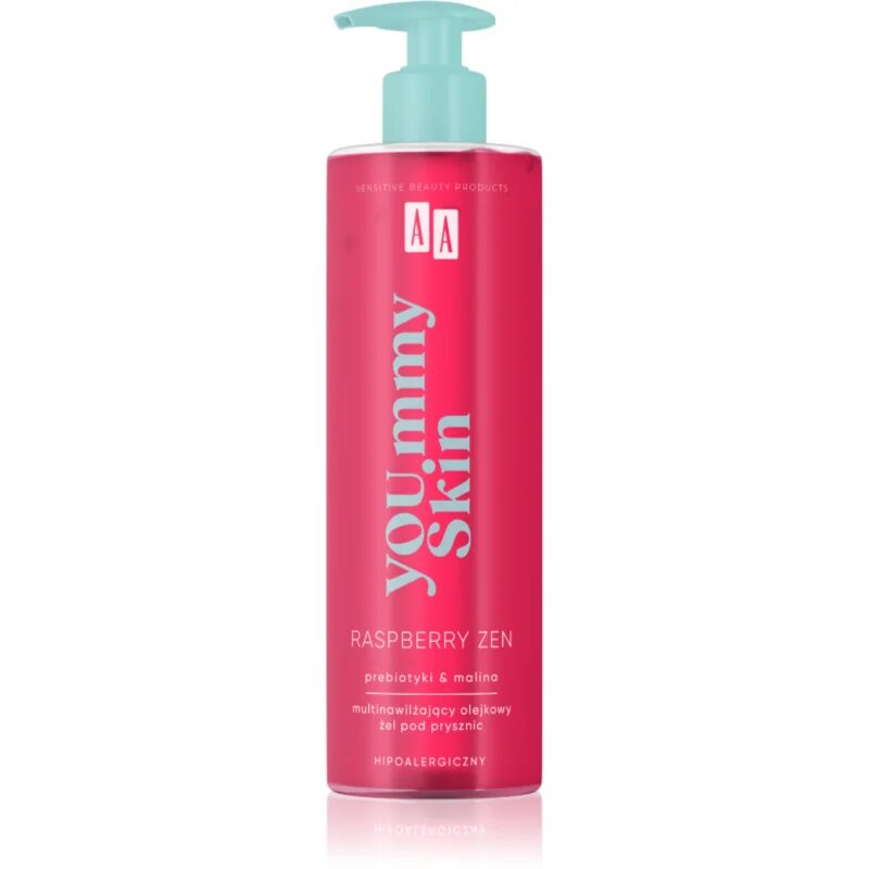 AA Cosmetics YOU.mmy Skin Raspberry Zen olje za prhanje z vonjem maline 400 ml