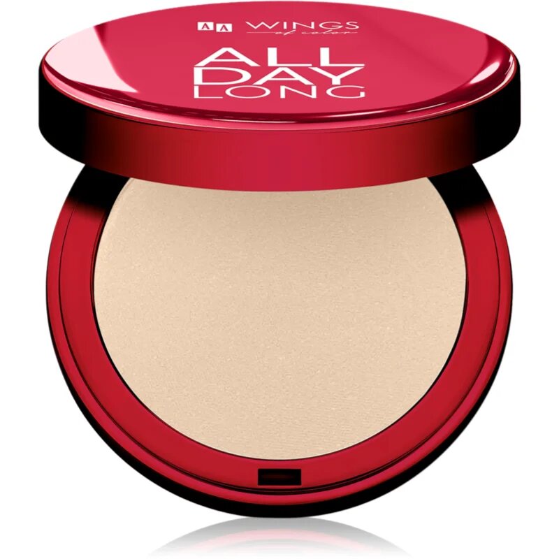 AA Wings of Color All Day Long Pressed Setting Powder kompaktni puder z mat učinkom odtenek 02 Natural Medium 9 g