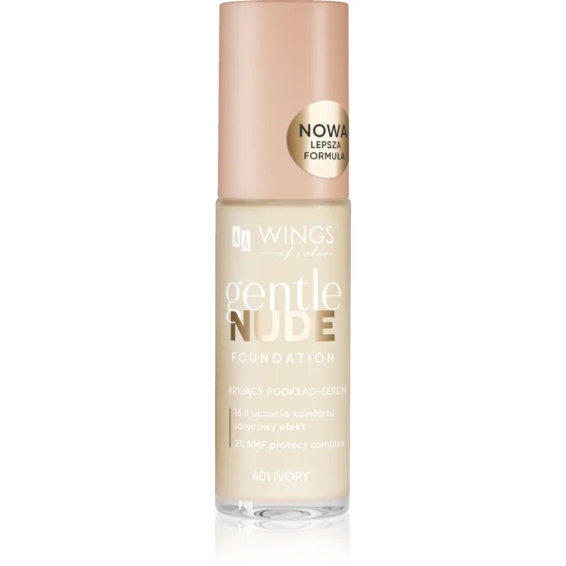 AA Wings of Color Gentle Nude Foundation tekoči puder z vlažilnim učinkom odtenek 401 Ivory 30 ml