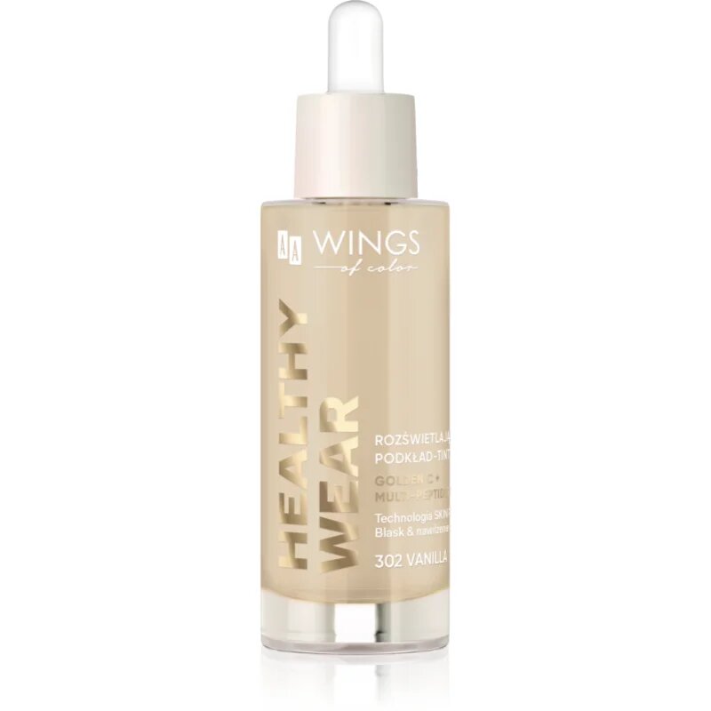 AA Wings of Color Healthy Wear Radiant Foundation posvetlitveni vlažilni tekoči puder odtenek 302 Vanilla 30 ml