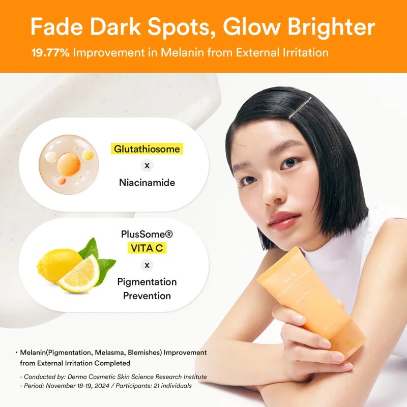 Abib Glutathiosome CC Sunscreen Toning Tube zaščitni tonirani fluid za obraz s posvetlitvenim učinkom SPF 50+ 50 ml