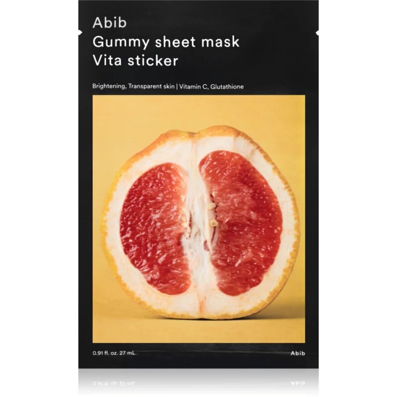 Abib Gummy Sheet Mask Vita Sticker revitalizacijska maska iz platna s pomirjajočim učinkom 27 ml