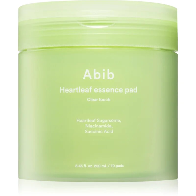 Abib Heartleaf Clear Touch Essence Pad pomirjajoče blazinice z vlažilnim učinkom 70 kos