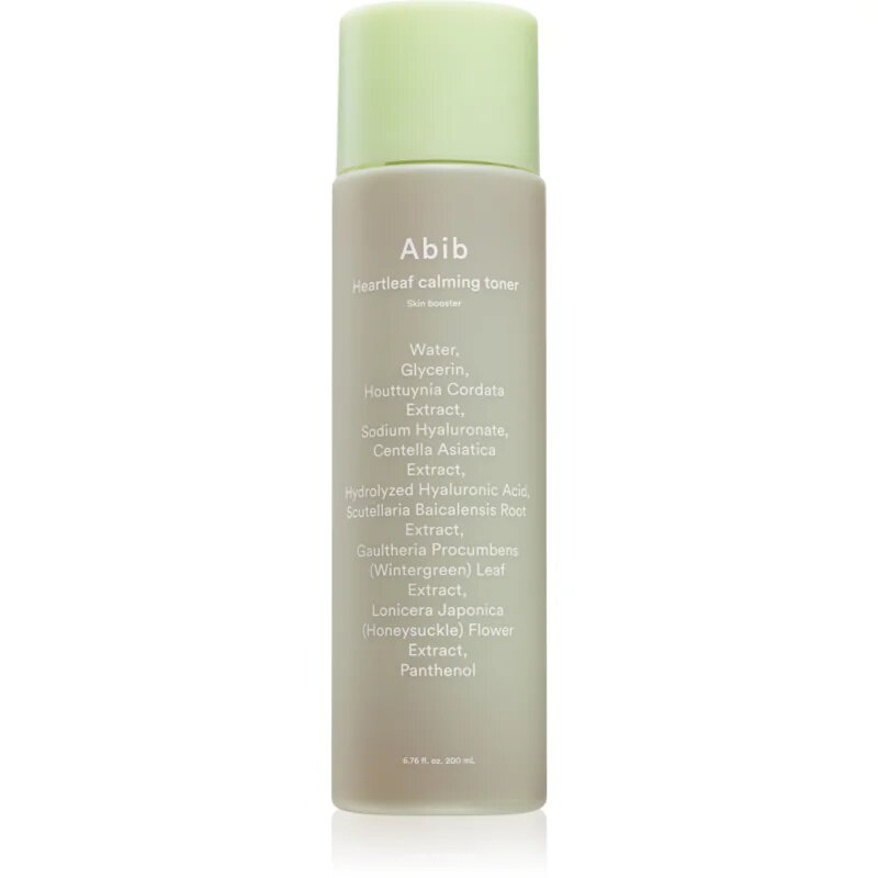 Abib Heartleaf Skin Booster Calming Toner vlažilni tonik za obraz s pomirjajočim učinkom 200 ml