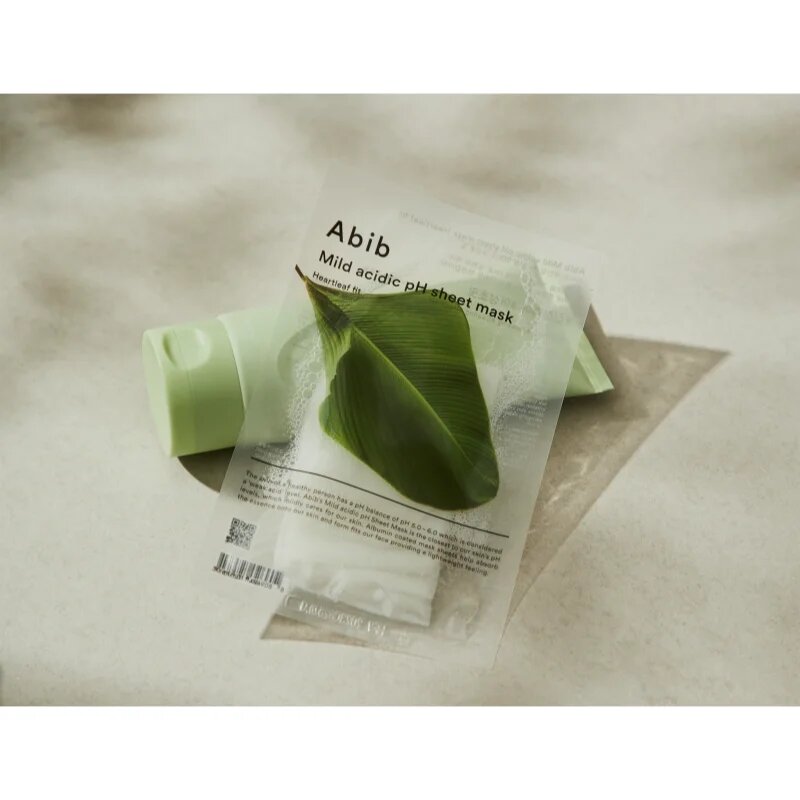 Abib Mild Acidic pH Sheet Mask Heartleaf Fit pomirjevalna tekstilna maska za občutljivo k aknam nagnjeno kožo 30 ml