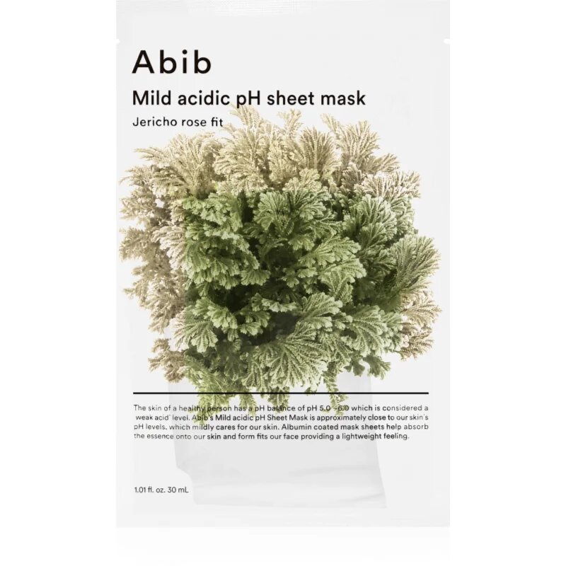 Abib Mild Acidic pH Sheet Mask Jericho Rose Fit vlažilna tekstilna maska z osvežujočim učinkom 30 ml