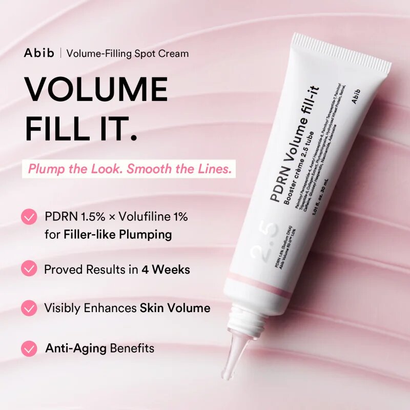 Abib PDRN 2.5 Tube Volume fill-it Booster Crème obnovitveni booster za obraz proti znakom staranja 30 ml