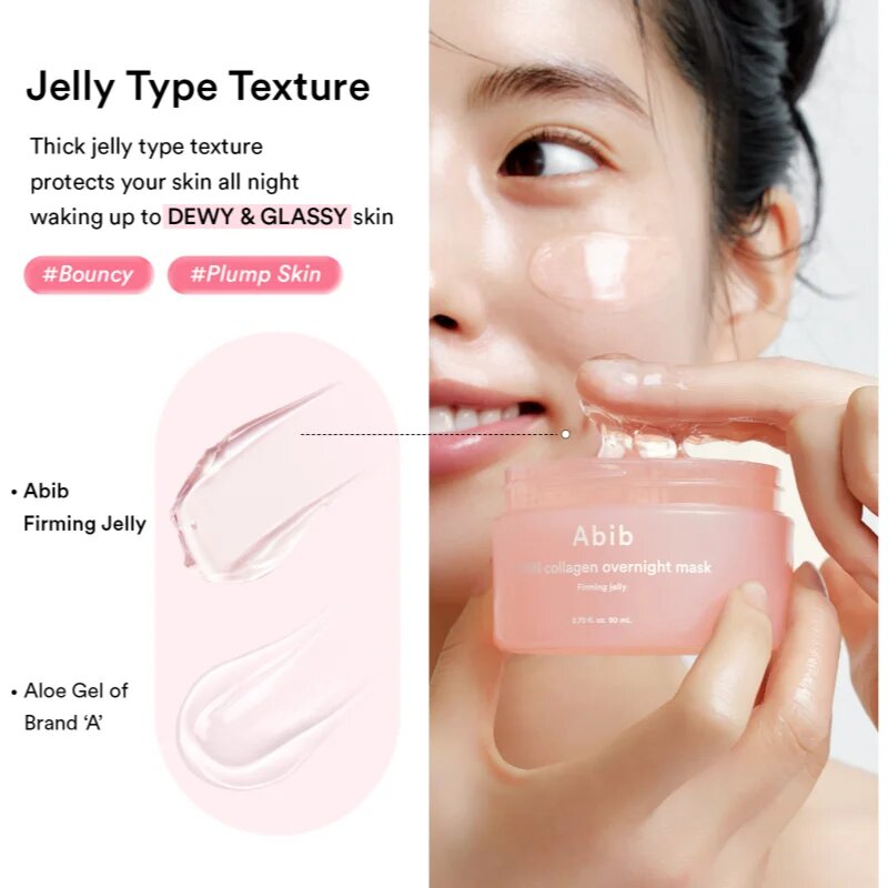 Abib PDRN Collagen Overnight Mask Firming Jelly učvrstitvena nočna maska za obraz z vlažilnim učinkom 80 ml