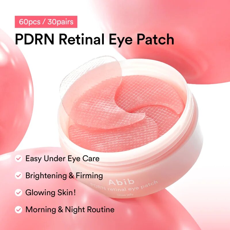 Abib PDRN Retinal Eye Patch Glow Jelly blazinice za pod oči proti gubam zabuhlosti in temnim kolobarjem 60 kos