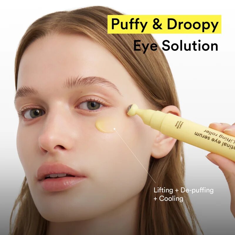 Abib Retinal Eye Serum Lifting Roller hladilni roll-on za predel okoli oči proti gubam zabuhlosti in temnim kolobarjem 15 ml