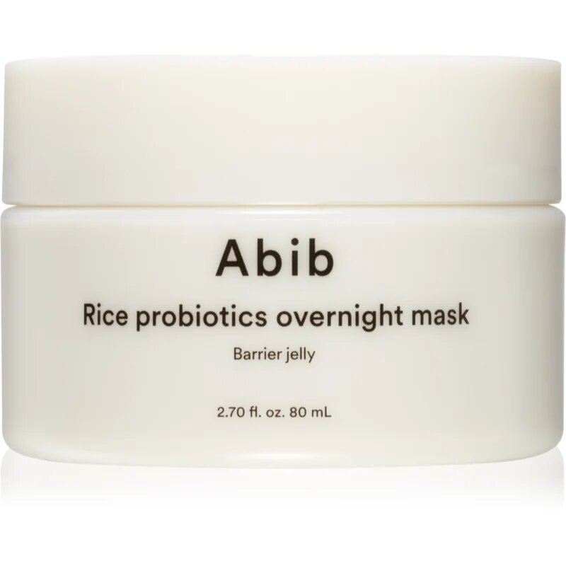 Abib Rice Probiotics Overnight Mask Barrier Jelly nočna maska za obraz za intenzivno vlažnost 80 ml