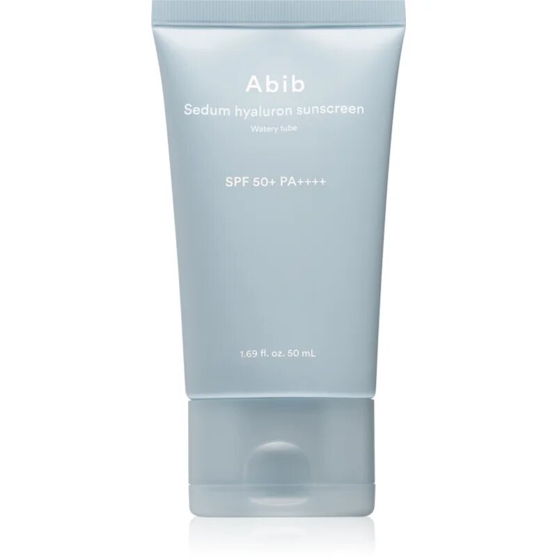 Abib Sedum Hyaluron Watery Tube Sunscreen krema za sončenje za obraz s pomirjajočim učinkom SPF 50+ 50 ml