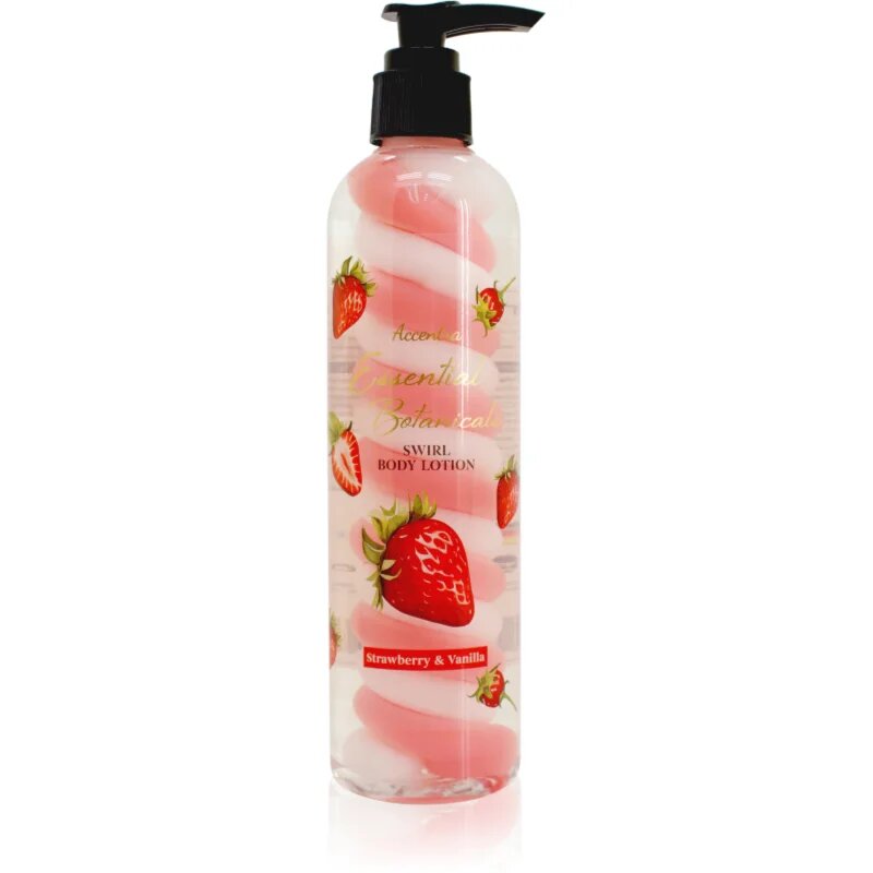 Accentra Essential Botanicals Body Lotion losjon za telo z vonjem Strawberry & Vanilla 300 ml