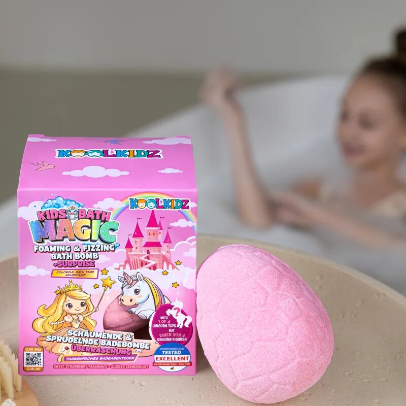 Accentra KOOLKIDZ kroglica za kopel za otroke s presenečenjem 160 g